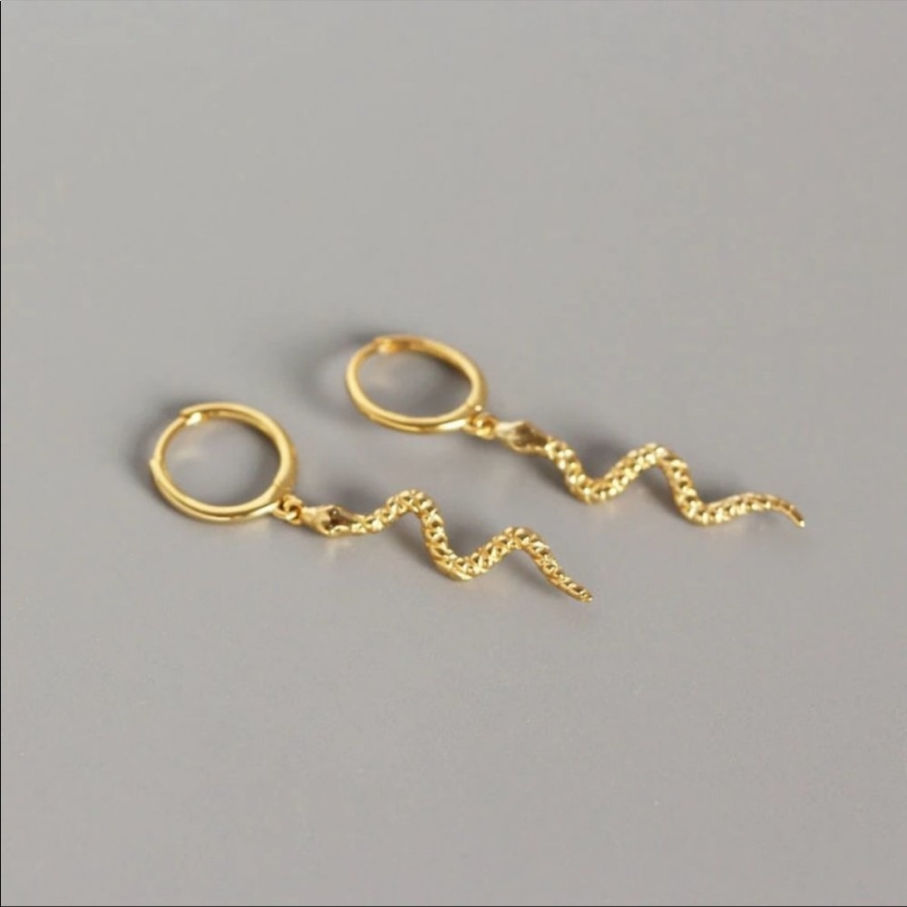 NEW 925 STERLING SILVER SWIRL DROP HOOP EARRINGS, NICE EARRINGS, CUTE EARRINGS - Picture 9 of 10